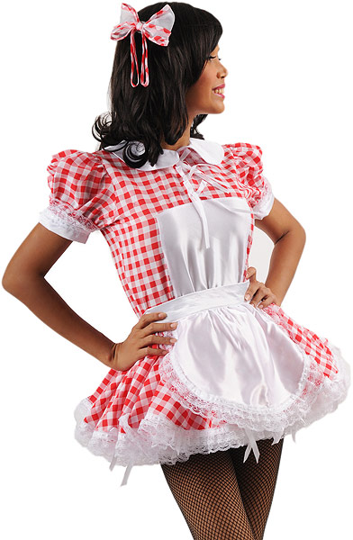 daisy gingham sissy maid uniform 4